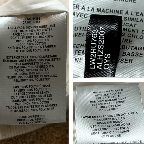 LEVI’S Quilted Faux Leather Bomber Zipper Snap Jacket Hooded Preppy Indie Size S - Picture 14 of 14